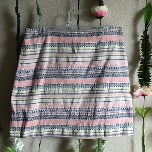 Loft Mini Skirt with Bright Pattern